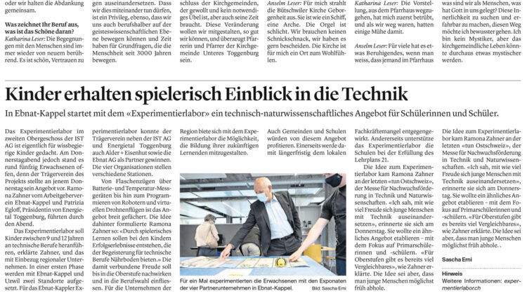 Zeitungsartikel von Toggenburger Tagblatt